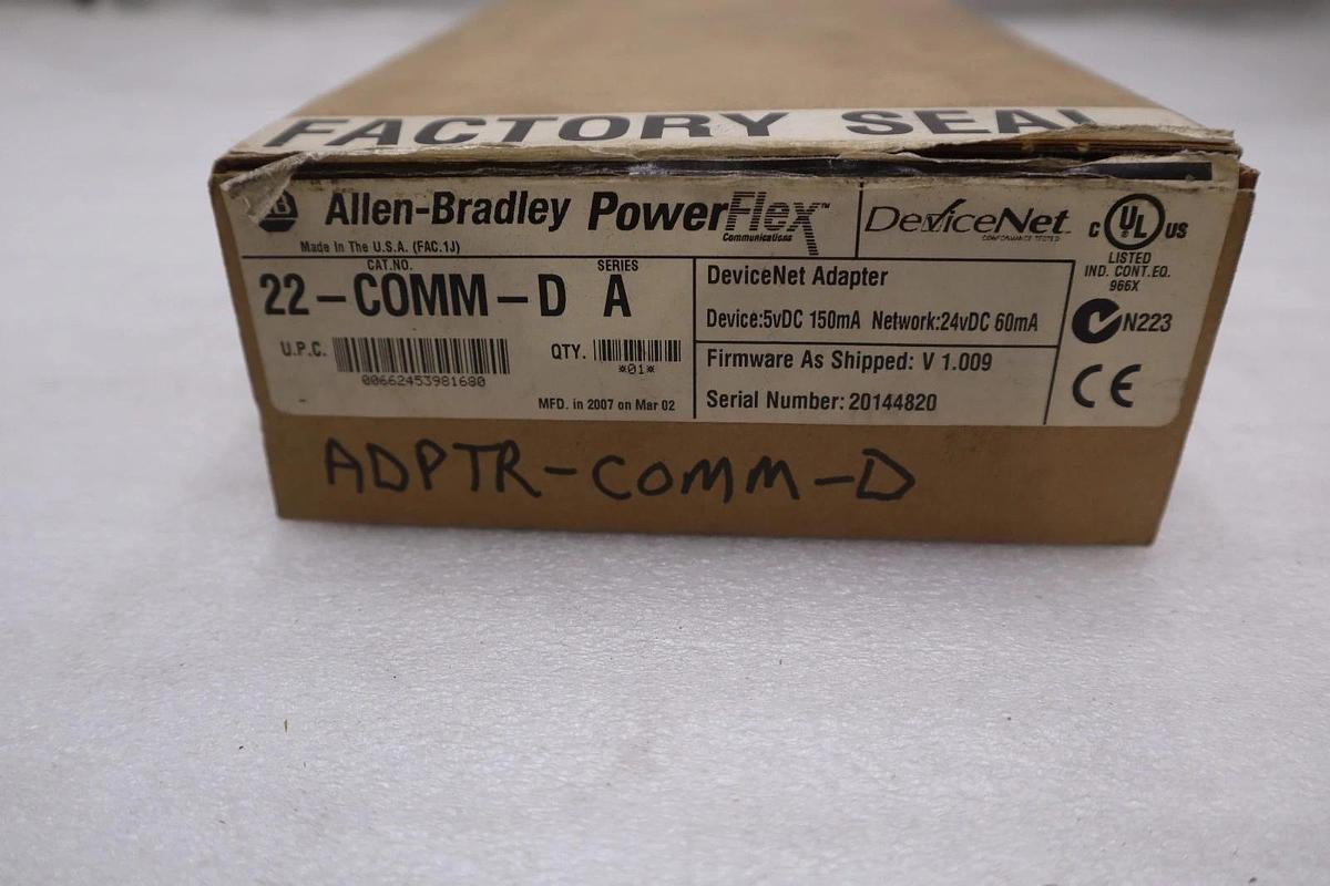 AB Allen Bradley 22-COMM-D Powerflex Communication Module Ser A STK GF351A
