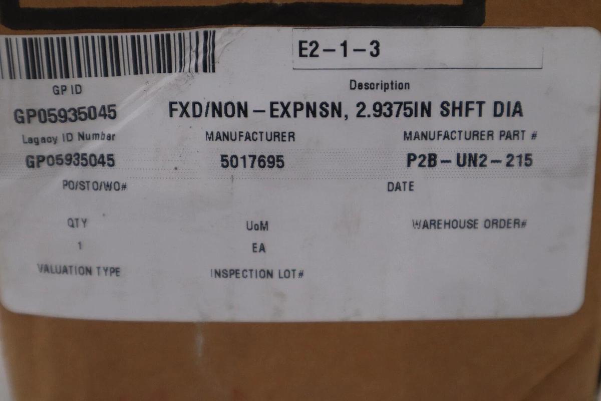 DODGE 048011 P2B-UN2-215 UNI-II / P2BUN2215UNIII NEW WITH BOX STOCK 806D