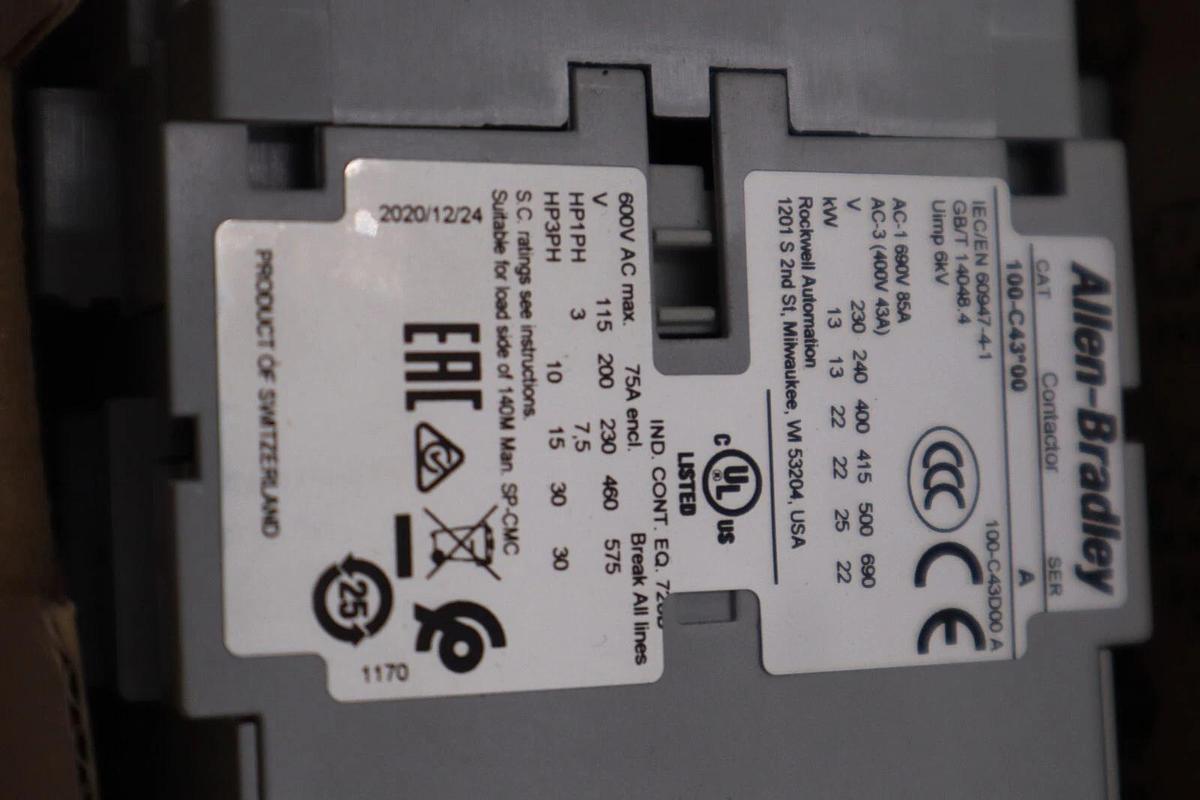 Used 100-C43D00  Allen Bradley Contactor Module In Box 100C43D00 NEW IN BOX #H664A