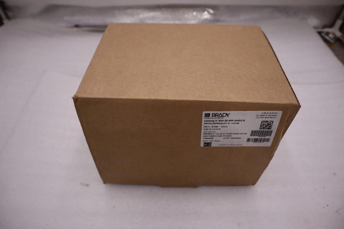 NEW OPEN BOX Brady B30-25-595-ANSICA Indoor/Outdoor Vinyl STOCK H366