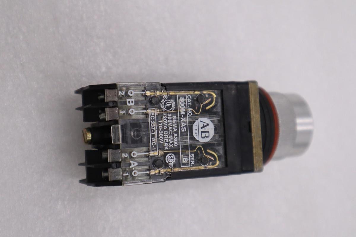 Used Allen-Bradley 800MR-JX4B Ser. A Small Round 3 Position Switch STOCK H1241A