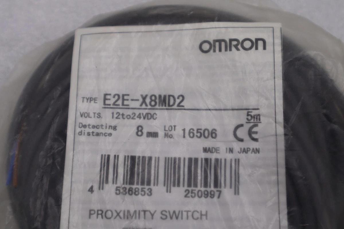 OMRON E2E-X8MD2 PROXIMITY SENSOR 8 MM SENSING DISTANCE UNSHIELDED STOCK B-1627