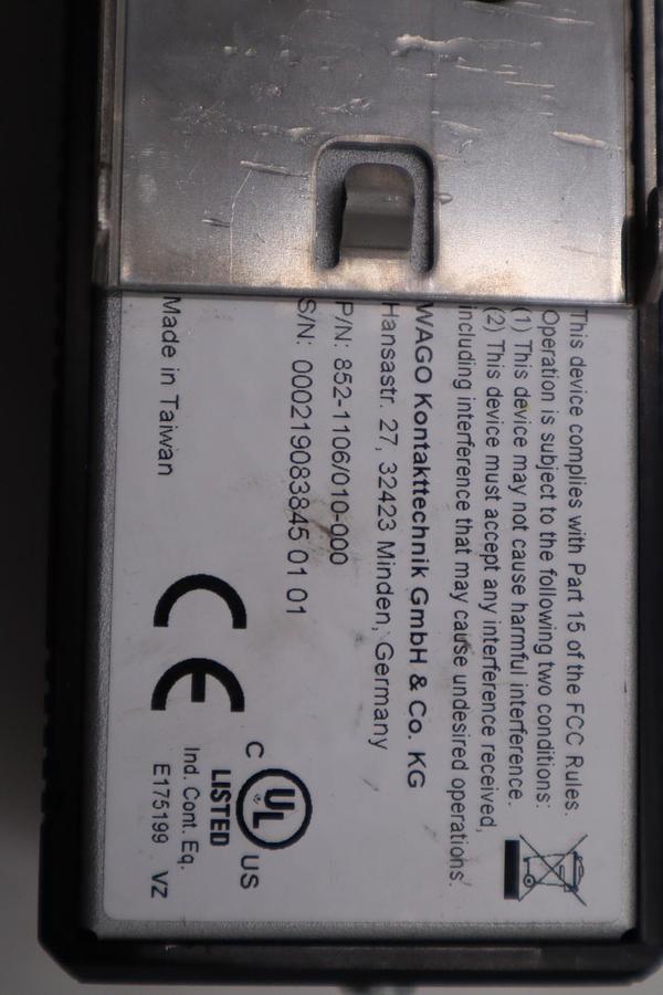 Used NEW OPEN BOX WAGO 852-1106/010-000 NETWORK SWITCH 16 Ethernet ports STK H912A