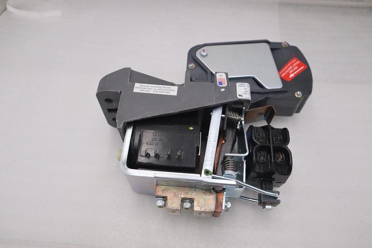 Used Hubbell HC14-193-100-582 DC Contactor 1000 Amp 600VDC Interlock 125VDC Coil NEW