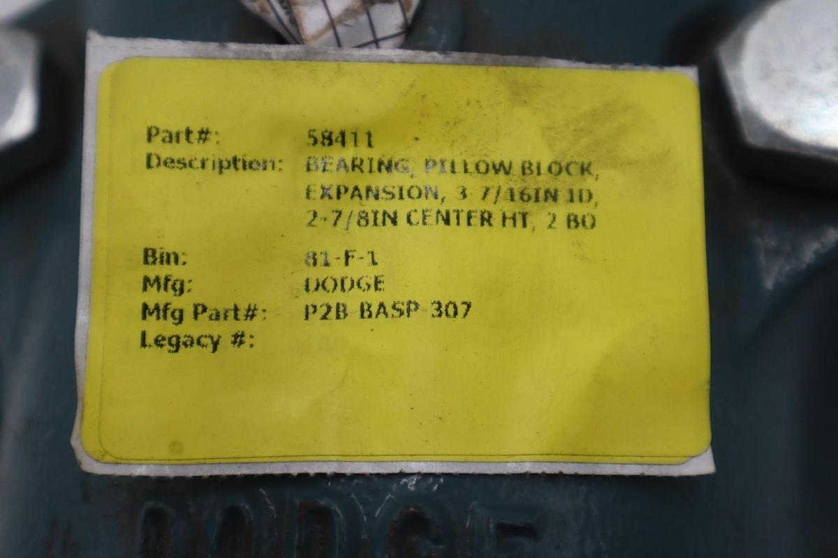 DODGE P2B-BASP-307 PLAIN BEARING 2-BOLT PILLOW BLOCK HOUSING - STOCK CC-43