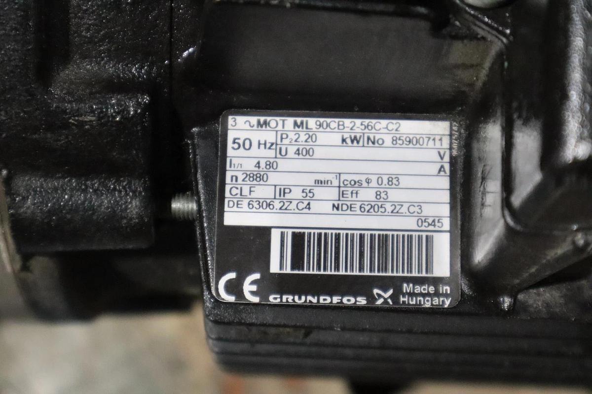 Used Grundfos ML90CB-2-56C-C2 85900711 Multi-stage Coolant Pump STOCK HP139