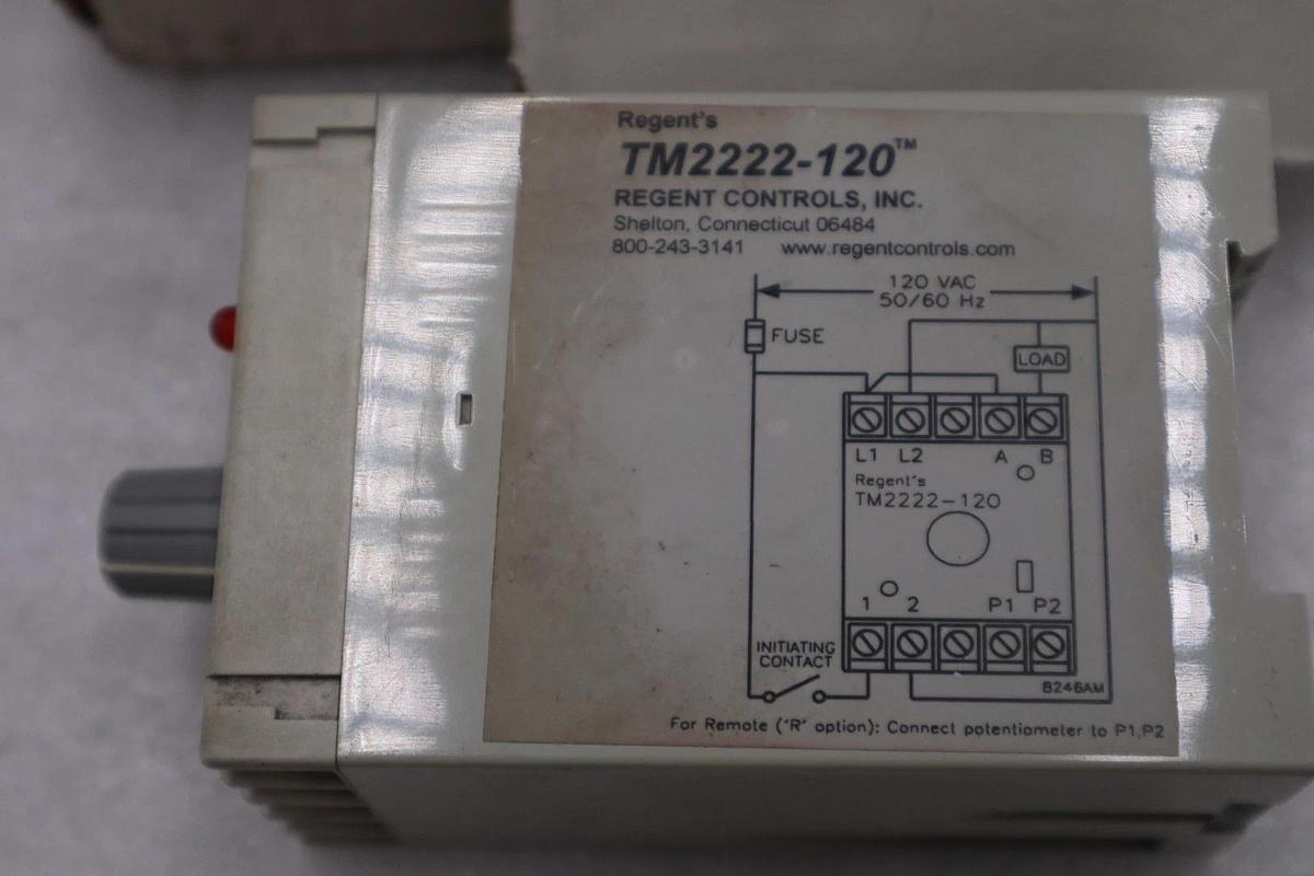 NEW OPEN BOX Regent Controls TM2222-120 Solid State Timer 120 STK 5628CC