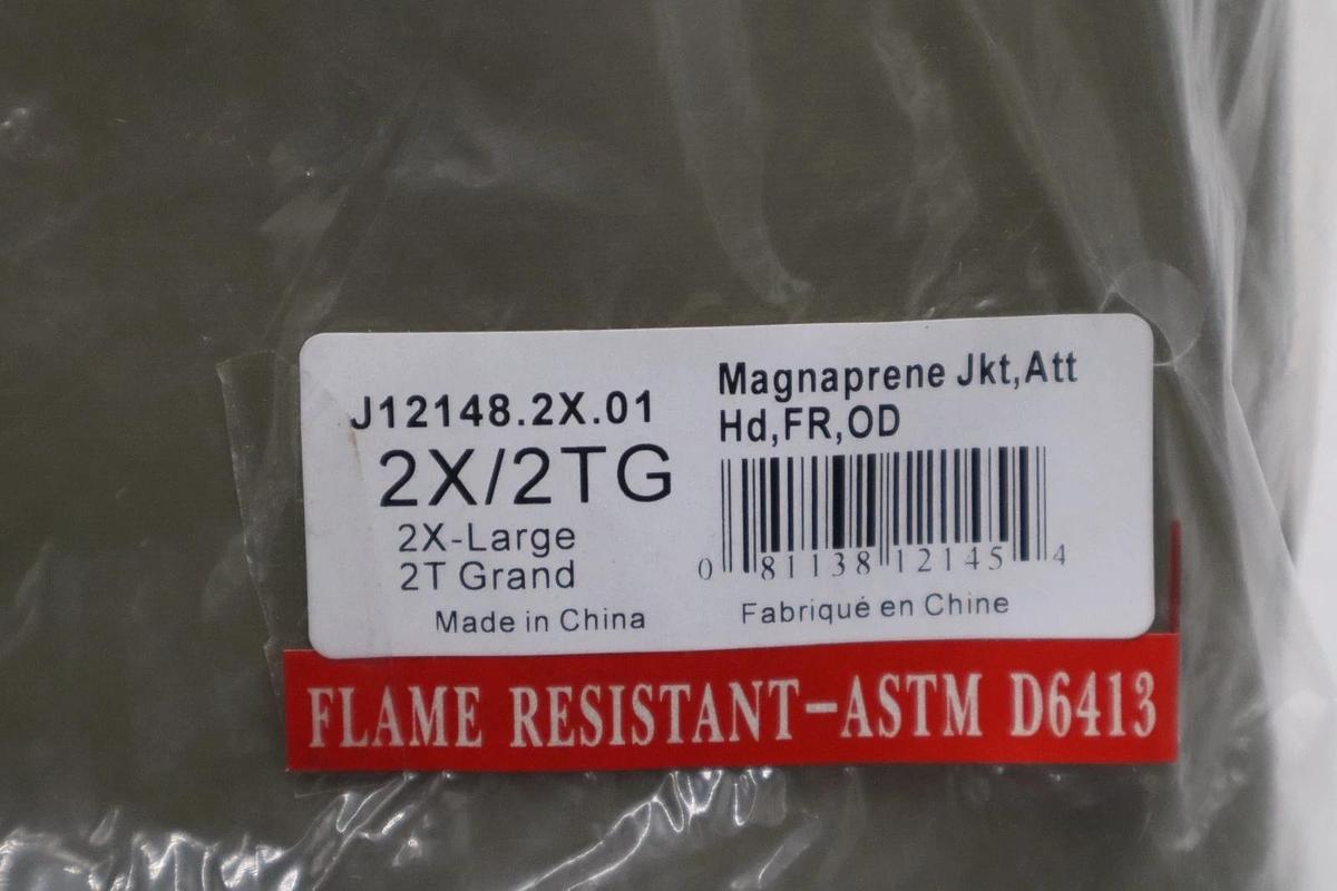 Used TINGLEY J12148 Magnaprene Flame Resistant Rain Jacket 2X LARGE STK SGF94