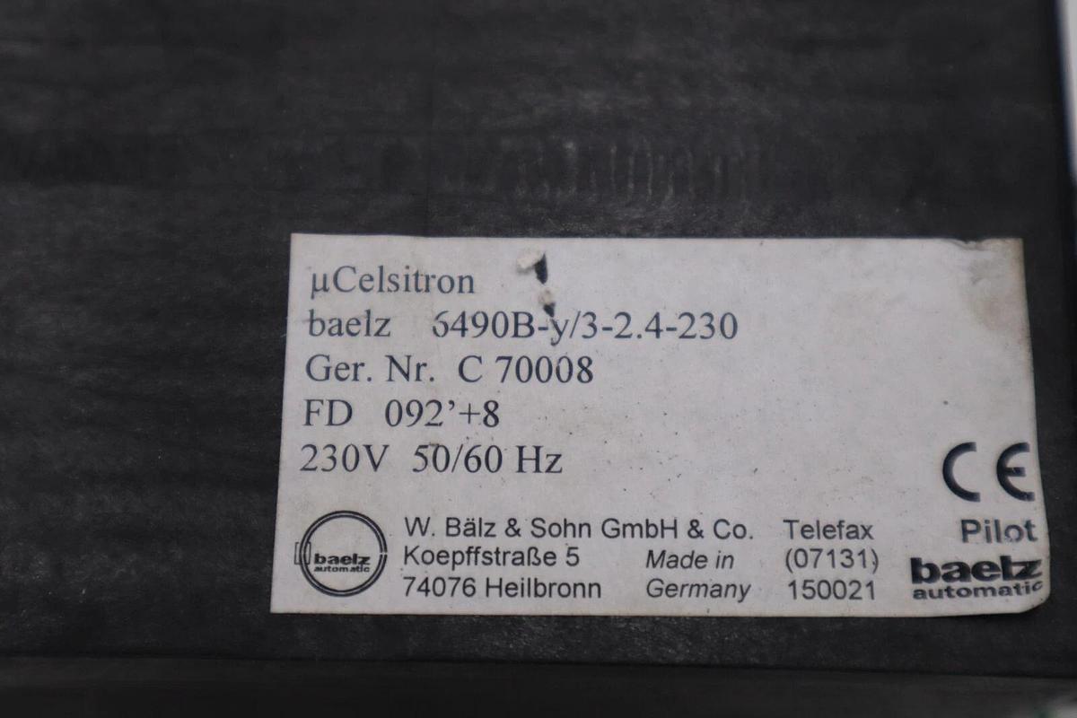 Used Baelz Automatic Thermostat 6490B-Y 3-2.4-230 Temperature Controller Stock K3001A