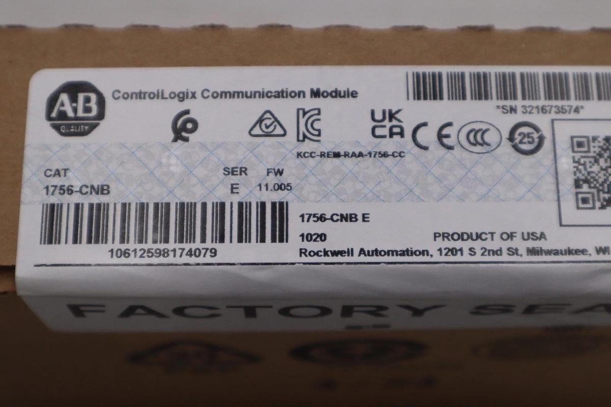 Used Allen-Bradley 1756-CNB ControlLogix Communication Module NEW Factory Sealed 2024