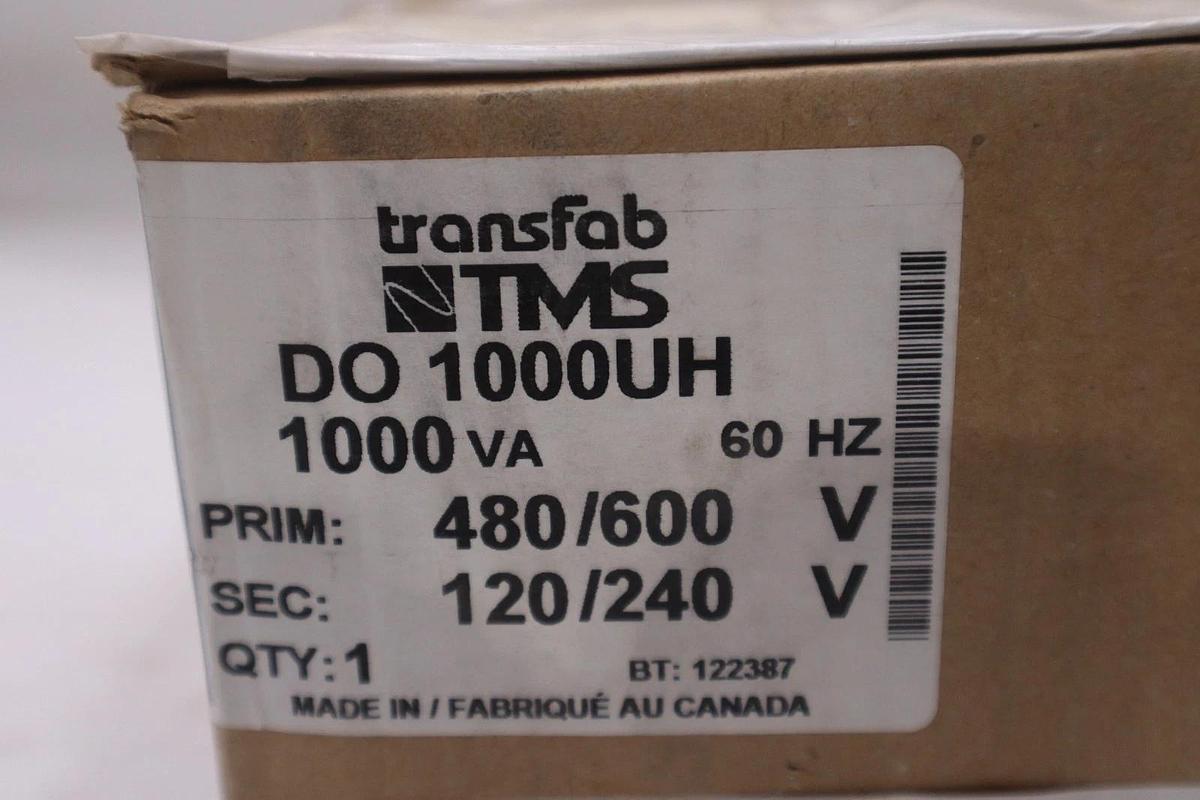 Used TRANSFAB TMS DO 1000UH/ DO1000UH CONTROL TRANSFORMER - STOCK SGF129