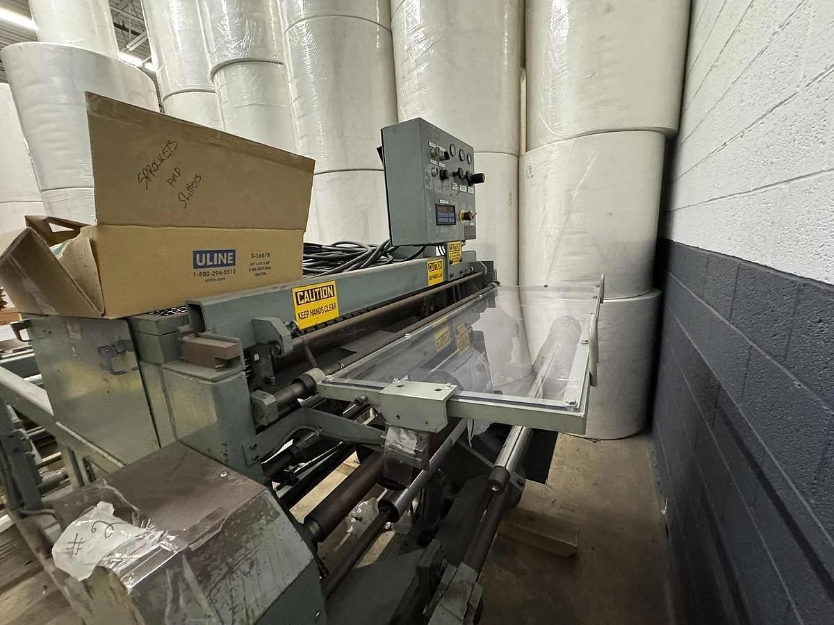 Used 30" WIDE ELSNER MODEL MPR 30 CANTILIVERED SLITTER REWINDER