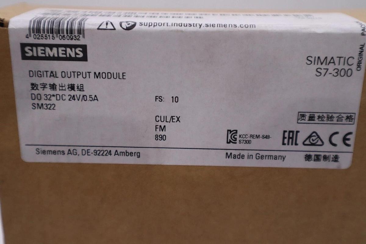 Used Siemens 6ES7 322-1BL00-0AA0 DIGITAL OUTPUT MODULE SIMATIC S7-300 NEW STOCK H25A