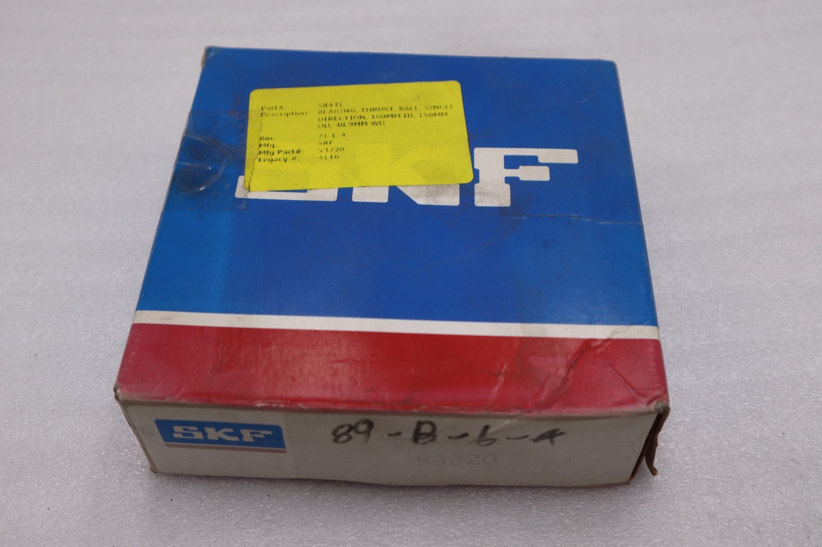 (NEW) SKF 53220 Thrust Ball Bearing STK CC135