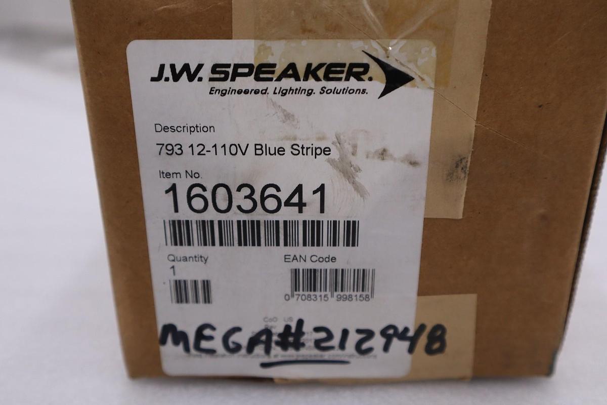Used J.W. Speaker 1603641 793 12 110 V Blue Stripe - STOCK GF253A