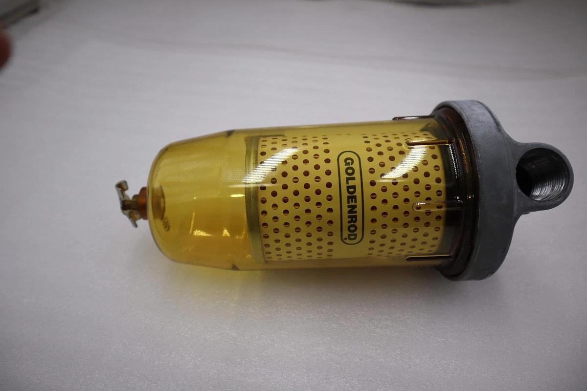 Used Goldenrod Water Block Fuel Filter With 3/4" NPT Top Cap 470-5 Filter STOCK H1578