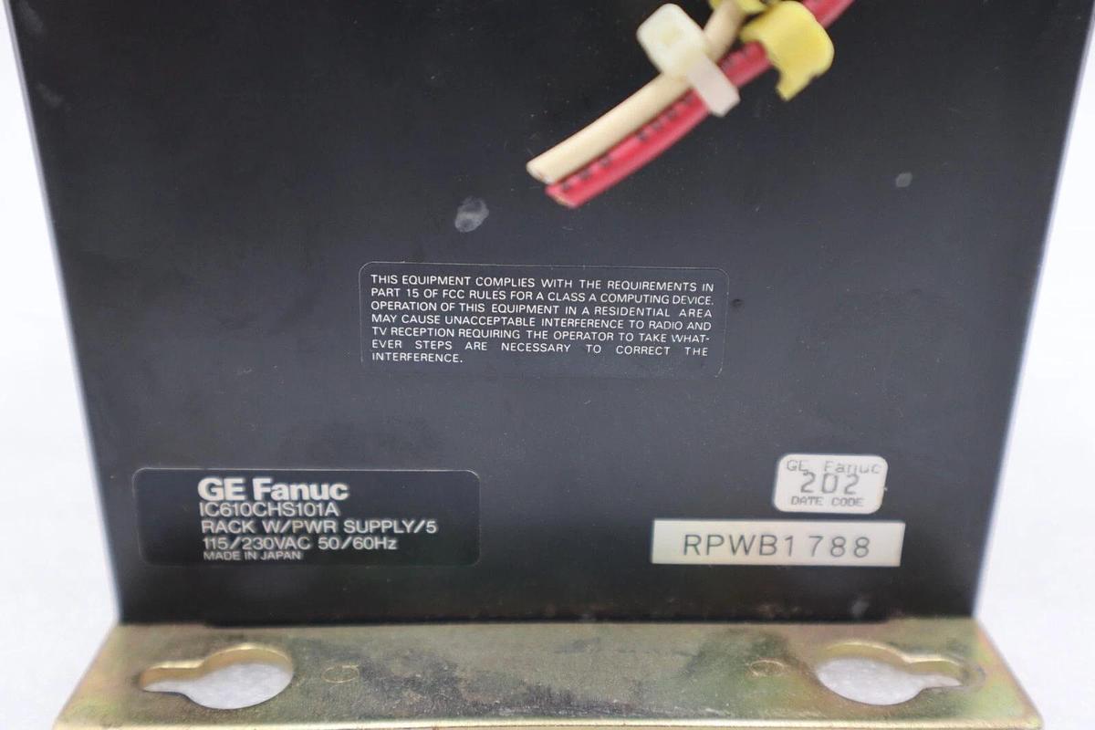 Used GE FANUC IC610CHS101A 5 SLOT RACK STOCK L-563-C