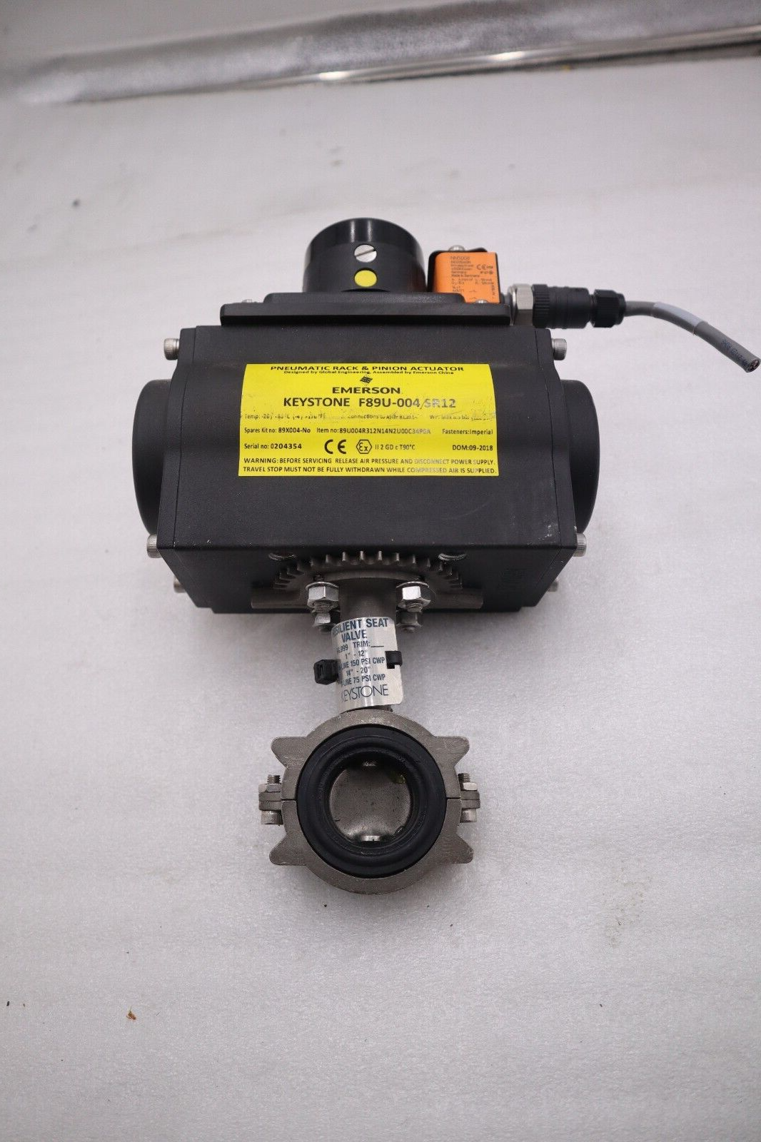 Used EMERSON 89U004R312N14N2U00C34P0A/ NN5008 ACTUATOR STOCK 4883
