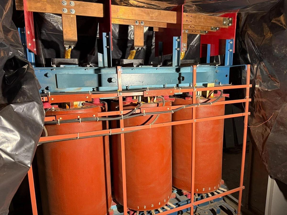 Used Virginia 1500 kVA 13800 Delta to 600Y 3PH Dry Type Transformer Copper Windings