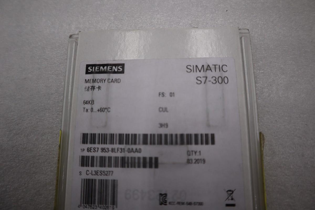 NEW Siemens SIMATIC S7-300 6ES7 953-8LF31-0AA0 64KB Memory Card STOCK G1A