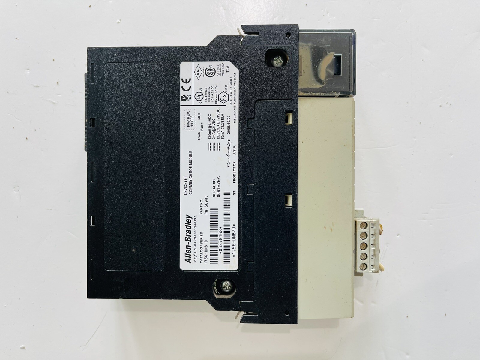 Used AB 1756-DNB D Module Communication Module Interface Module #K-851