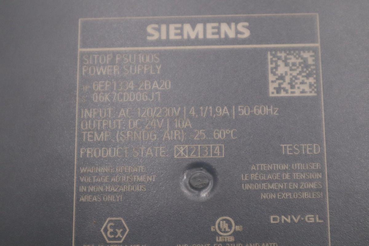 Used SIEMENS 6EP1334-2BA20 power supply, PSU100S, SITOP, NEW IN BOX STOCK GF-606A