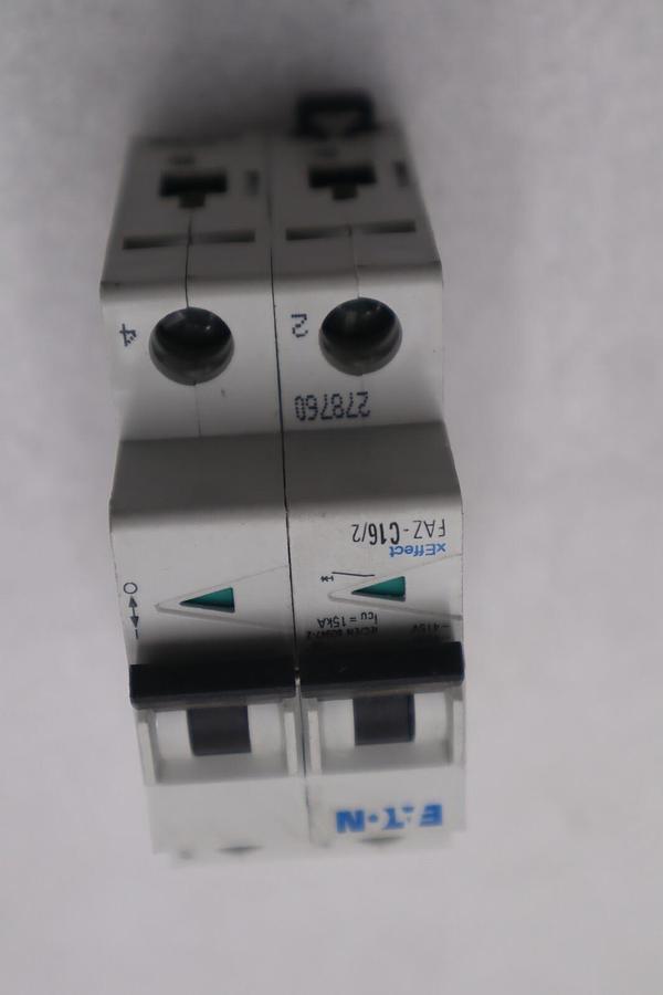 Used Moeller Eaton FAZ-C16/2 Circuit Breaker 16A 16 Amp 2-Pole STOCK K-3483