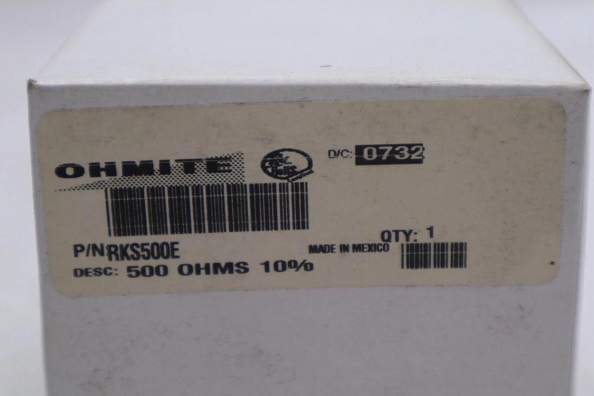 OHMITE RKS500E RHEOSTAT 500 OHMS #K-3022