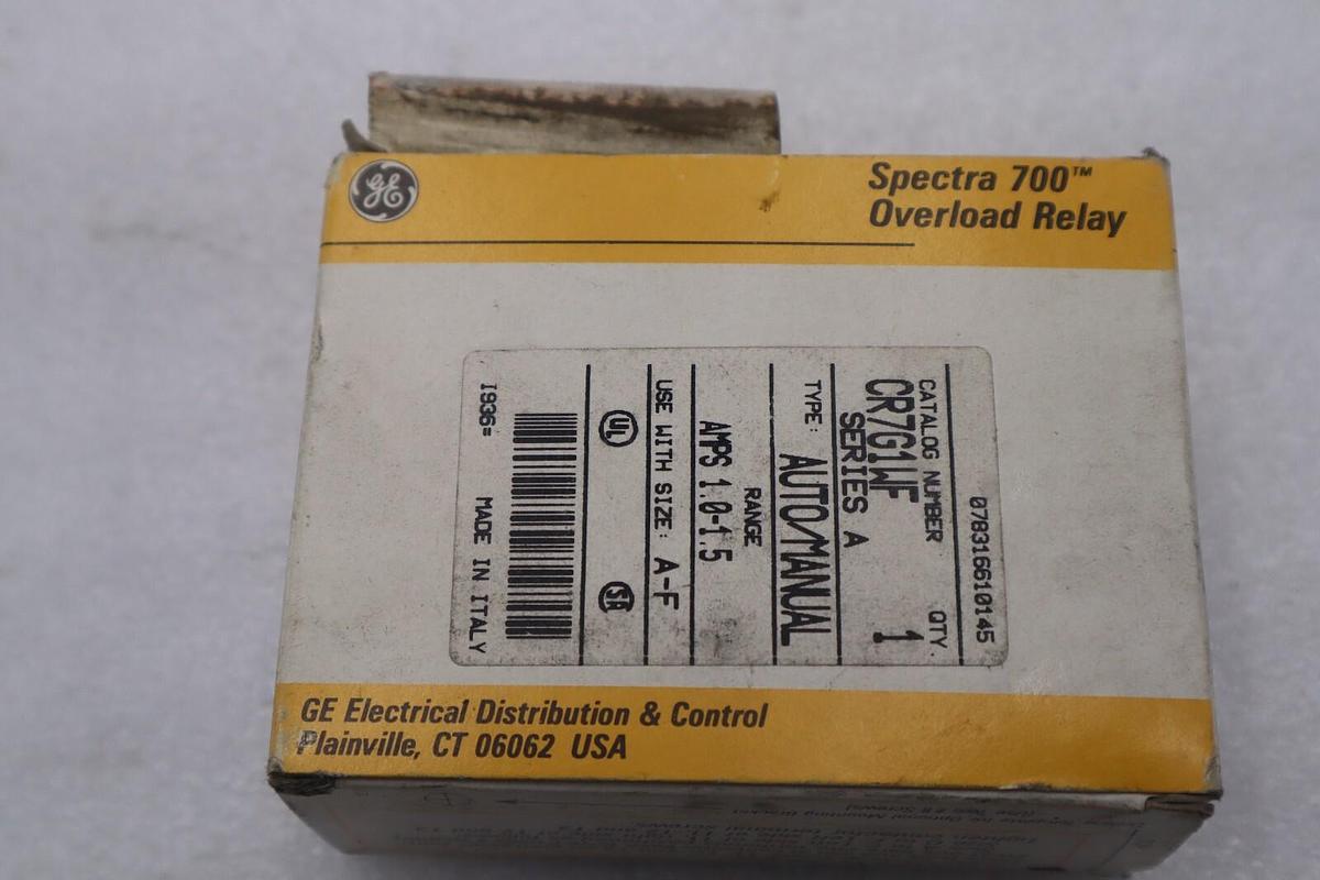 Used GE Spectra 700 Overload Relay CR7G1WF NEW OPEN BOX STOCK L-448-C