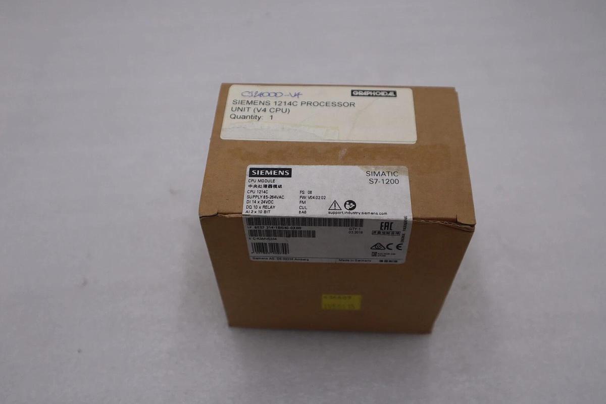 Used NEW SEALED SIEMENS 6ES7 214-1BG40-0XB0 COMPACT CPU SIMATIC S7-1200 STOCK H173A