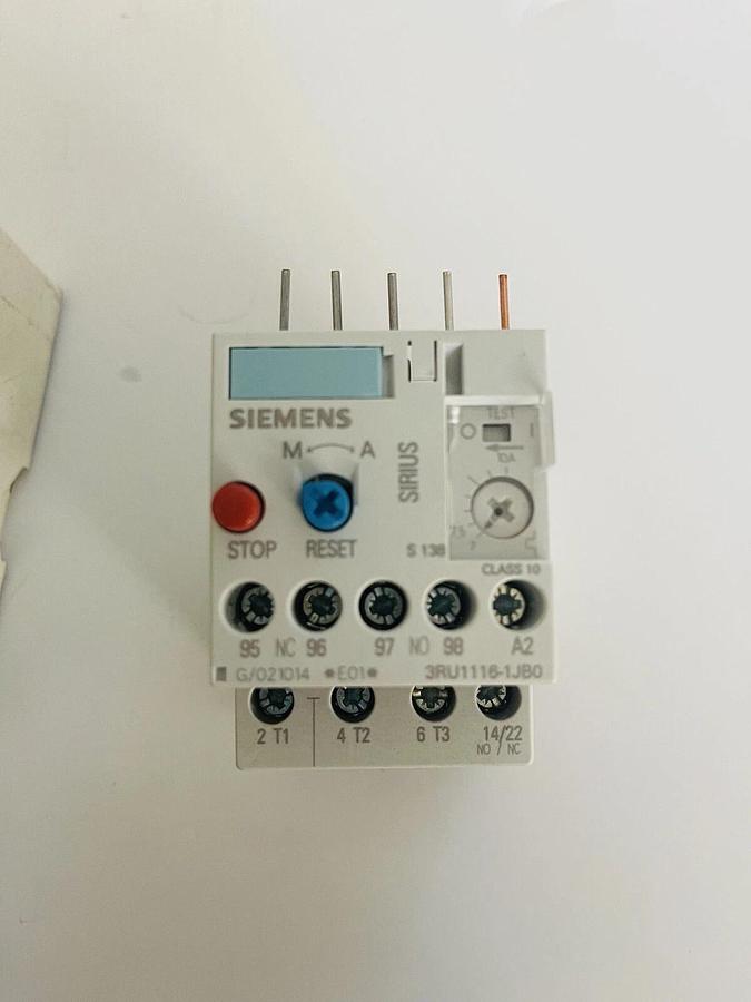 Used SIEMENS SIRIUS OVERLOAD RELAY 3RU1116-1JB0 7-10A 600VAC #K-1189