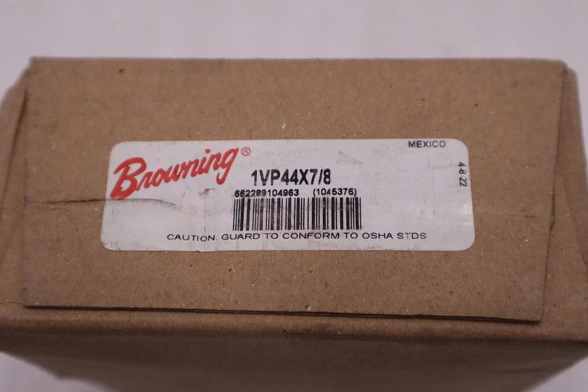NEW Browning 1VP44X7/8 Variable Pitch Sheave Pulley 1 Groove STOCK H332A