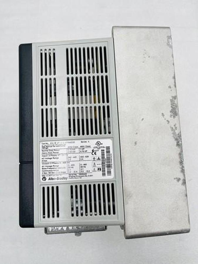 Used ALLEN BRADLEY 20AD2P1A0AYNAEG0 POWERFLEX 70 ADJUSTABLE FREQUENCY AC DRIVE #2249