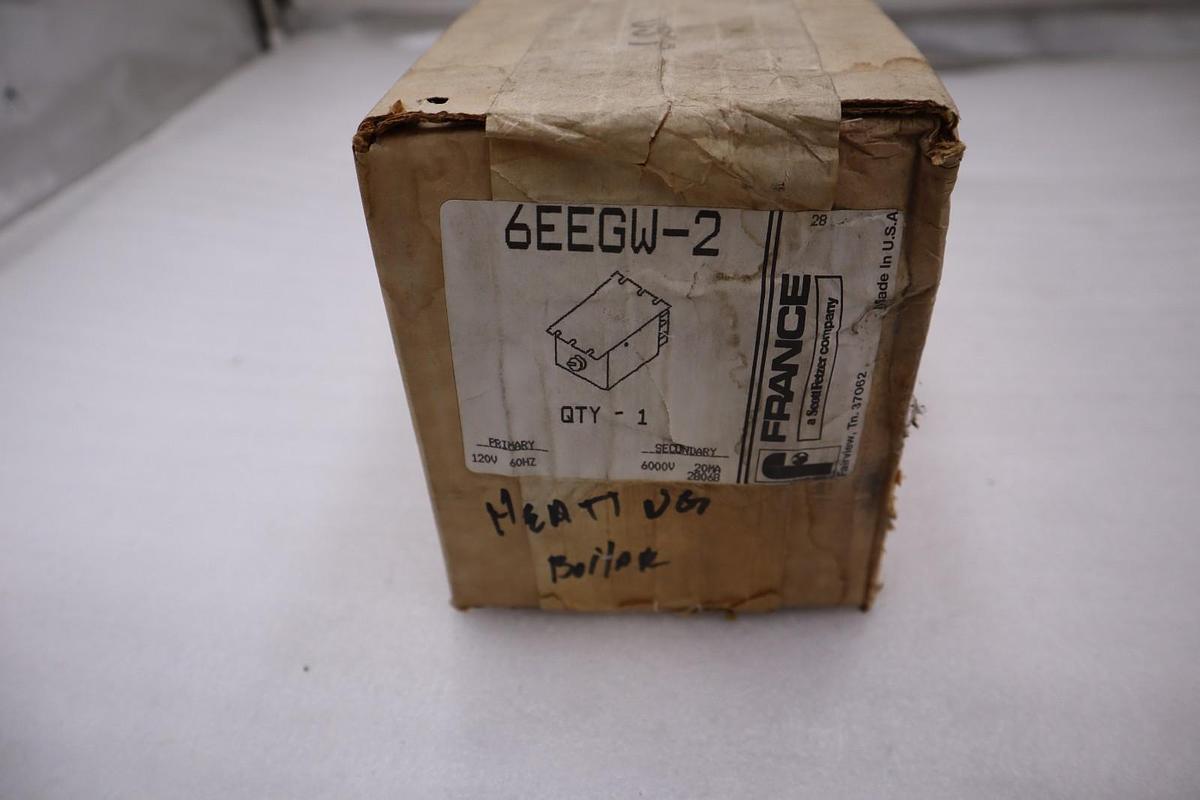 FRANCE IGNITION TRANSFORMER 6EEGW-2 120V 60HZ 6000V - STOCK GF170