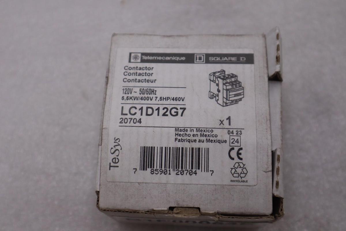 Used SQUARE D LC1D12G7 SCHNEIDER CONTACTOR STOCK #K-1954A