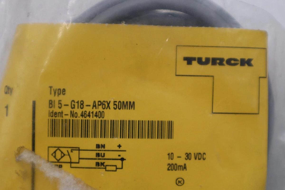 Used NEW TURCK     BI 5-G18-AP6X  50MM SWITCH SENSOR STK H1681