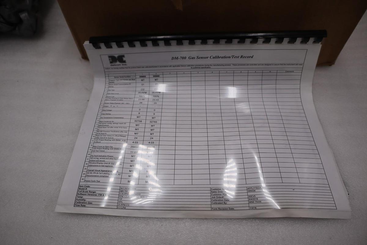 Teledyne Detcon DM-700/ 967-747491-050C Toxic Gas Sensor STOCK 2887A