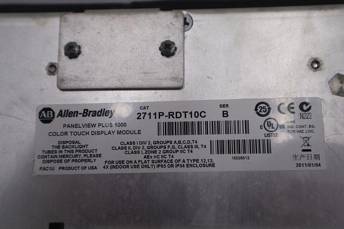 Used Allen Bradley 2711P-T10C4D1 /A PanelView Plus 1000 Touchscreen STOCK 2179-A