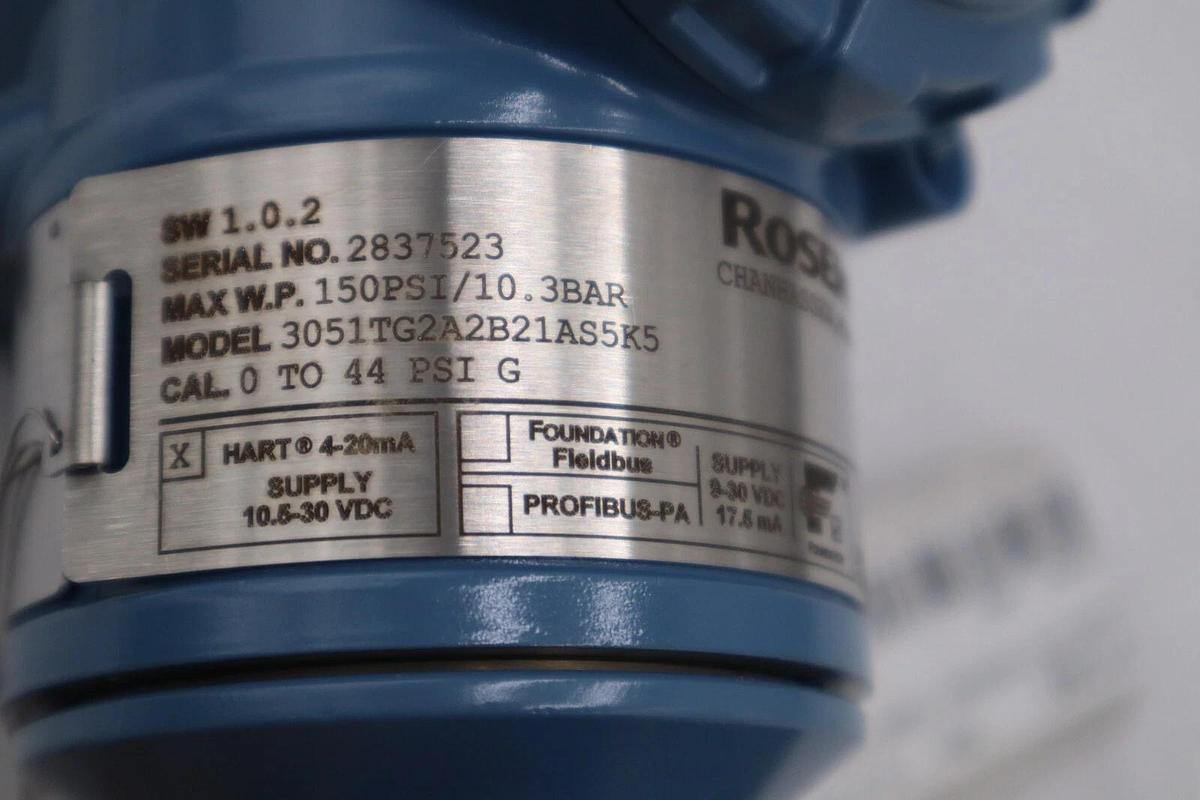 Used ROSEMOUNT 3051T / 3051TG2A2B21AS5K5 NEW TRANSMITTER W/ C30612-2126-0000 #G109