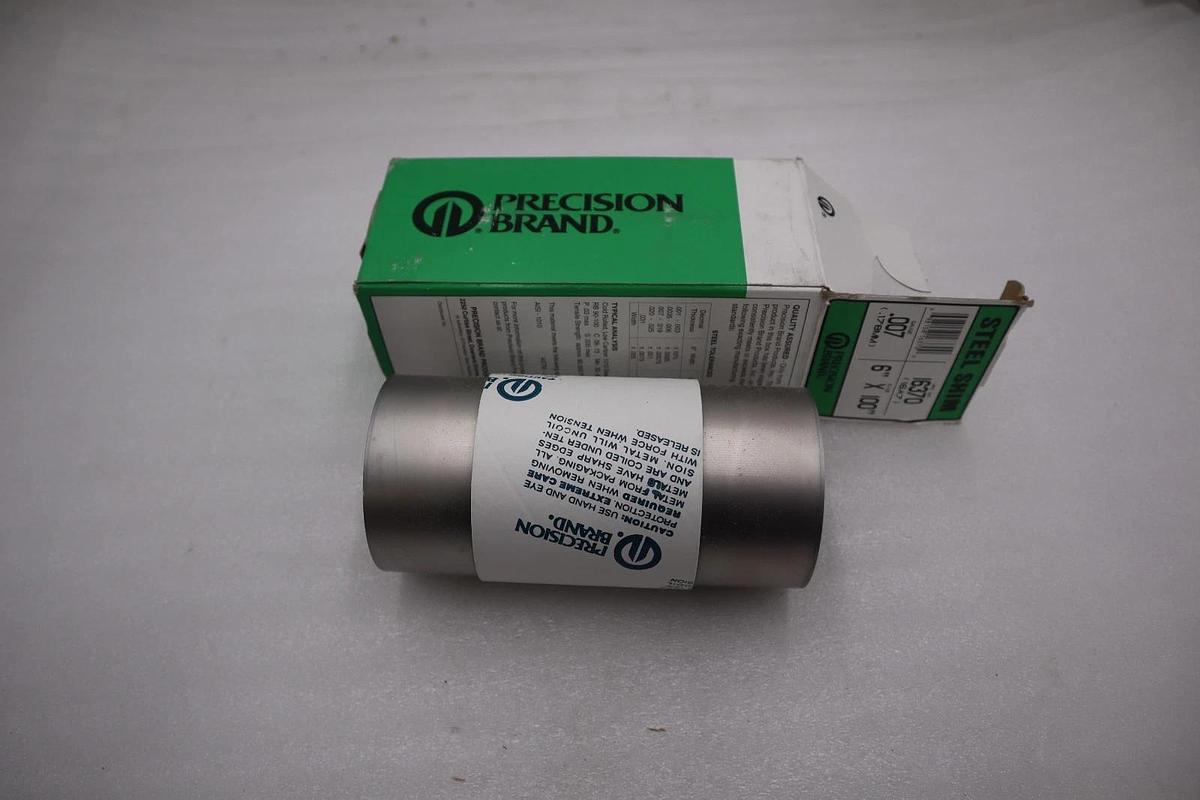LOT OF 2 -- Precision Brand 16370 Gauge Steel Shim 0.007" x 6" x 100" STK H987A