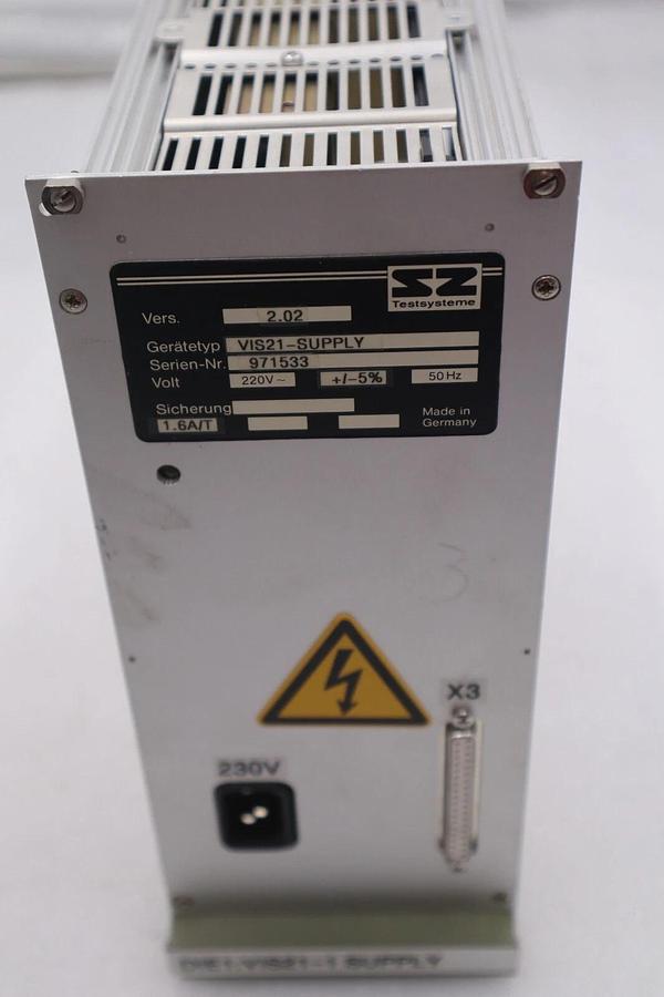 SZ TESTSSYSTEME VIS21-SUPPLY POWER SUPPLY S/N 0029 44 STOCK #2762