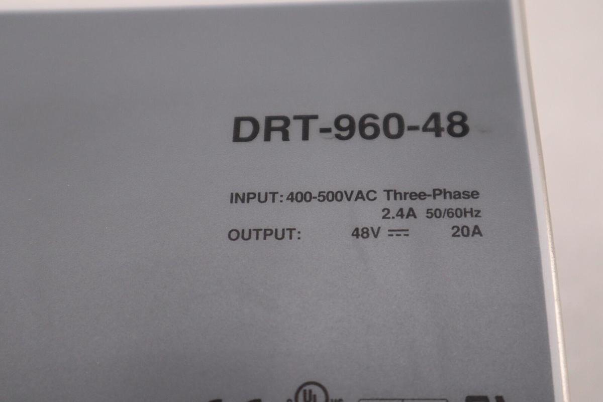 Mean Well DRT-960-48 Switching Power Supply IN 400-500V 2.4A Out 48VDC 20A NEW