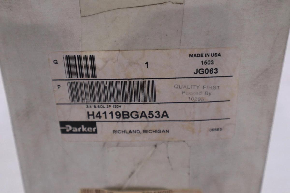 Used Parker H4119BGA53A Pneumatic Valve 150 PSI 120V - STOCK GF304