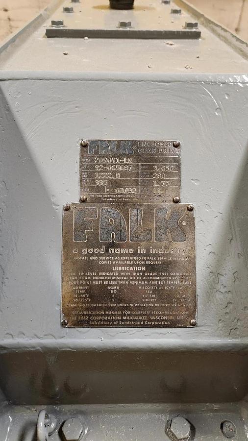 Used FALK ENCLOSED GEAR DRIVE SPEED REDUCER 3.650 RATIO 2090Y1-LR