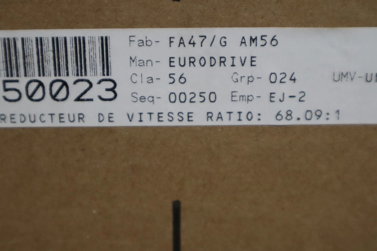Used NEW SEW EURODRIVE FA47/G AM56 GEAR REDUCER 150.06:1 - STOCK SGF113