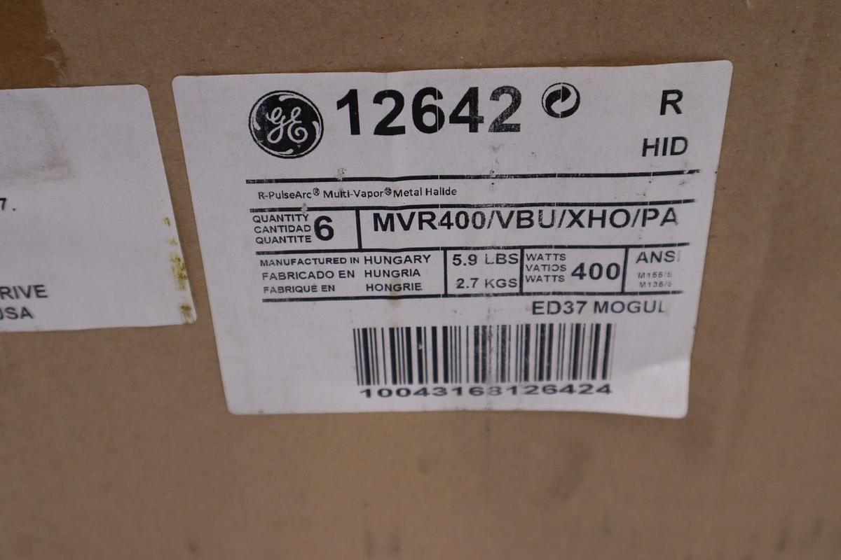 Used NEW OPEN BOX General Electric MVR400/VBU/XHO/PA Light Bulb 400W CASE OF 6 --H293