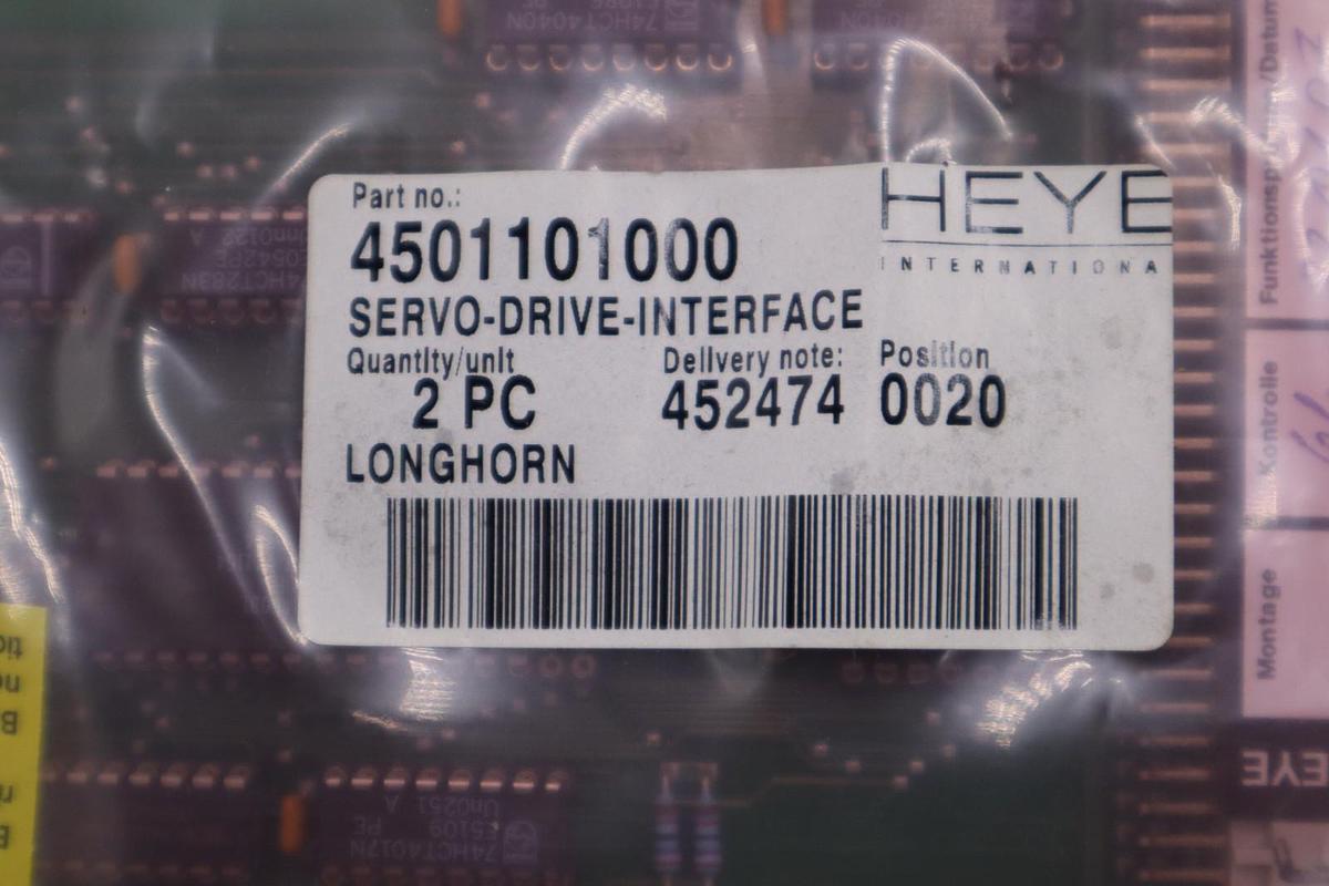 Used HEYE INTERNATIONAL 4501101000 Servo Drive Interface 2 PIECES NEW STK H242