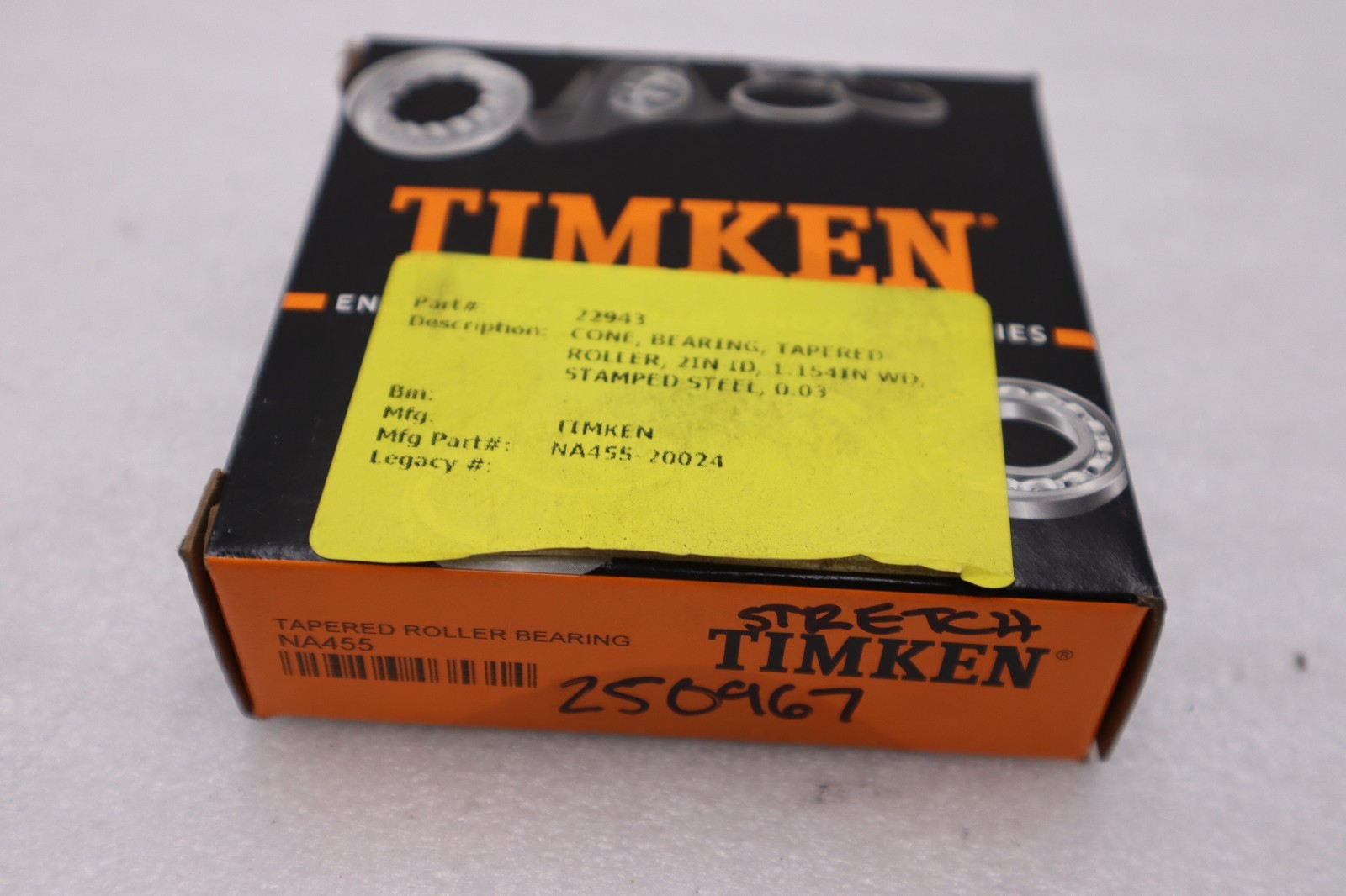 NEW TIMKEN NA455 TAPERED ROLLER BEARING CONE STOCK 1549CC