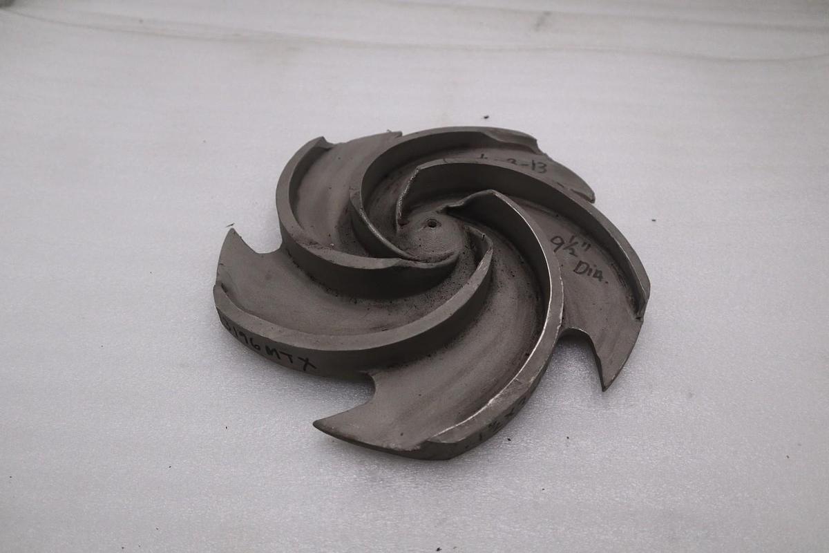 Used Goulds 5 Vane 1.5x3-13 9.5" 53970 Stainless Pump Impeller - STOCK G416B