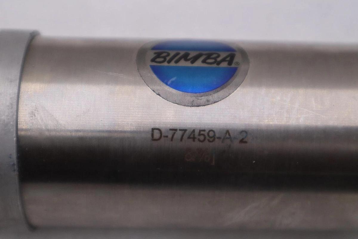 Used BIMBA D-77459-A-2 PNUEMATIC CYLINDER ORIGINAL LINE STOCK H1478